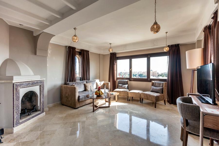 Hivernage Hotel & Spa Marrakesh Exterior foto A living room in a luxury apartment