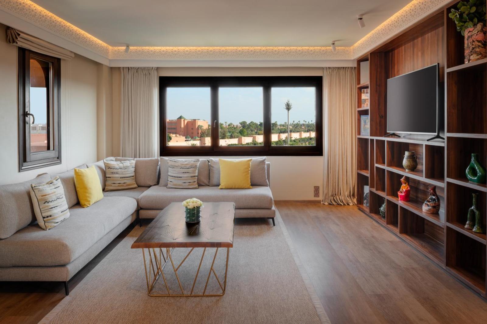 Hivernage Hotel & Spa Marrakesh Exterior foto A living room at the hotel